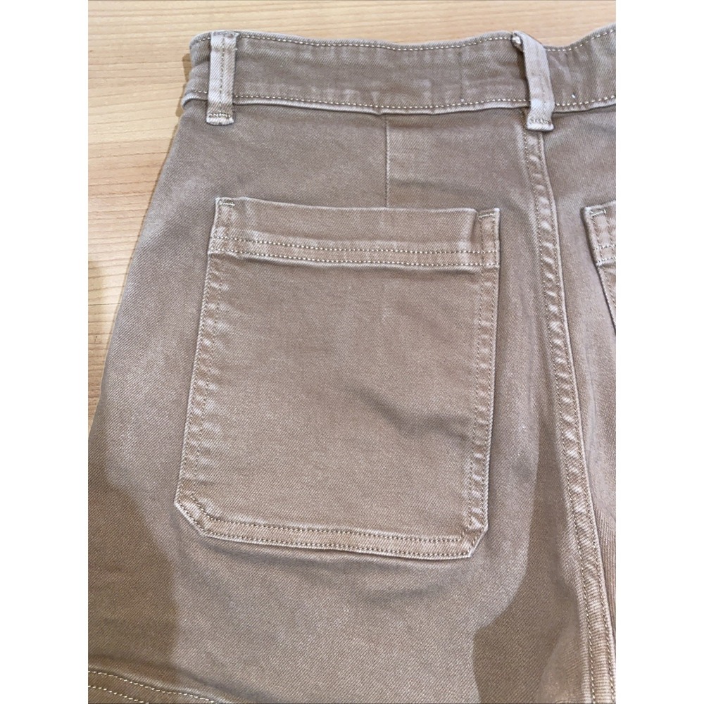 Everlane The Utility Shorts Womens 6 Brown Canvas Cotton Stretch Mid Rise Casual - Picture 5 of 9
